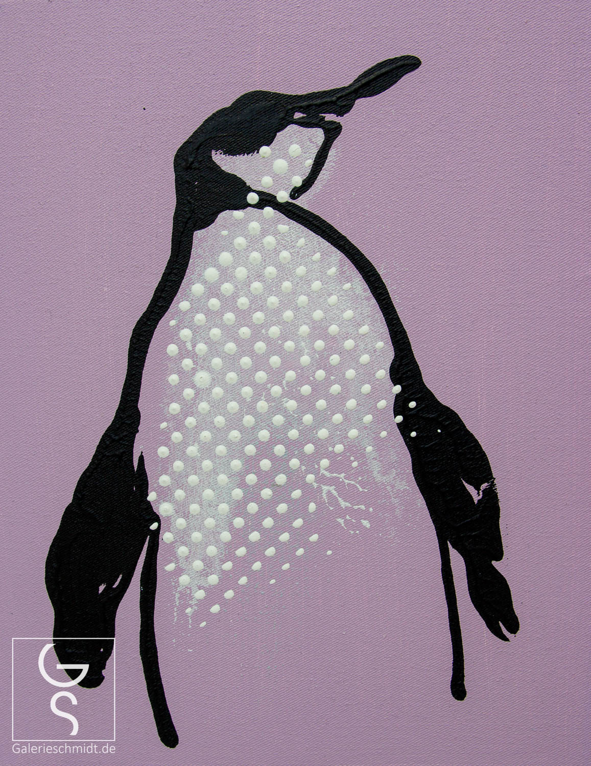 Punktierter Pinguin von Jürgen Katzenberge, moderne Kunst online kaufen