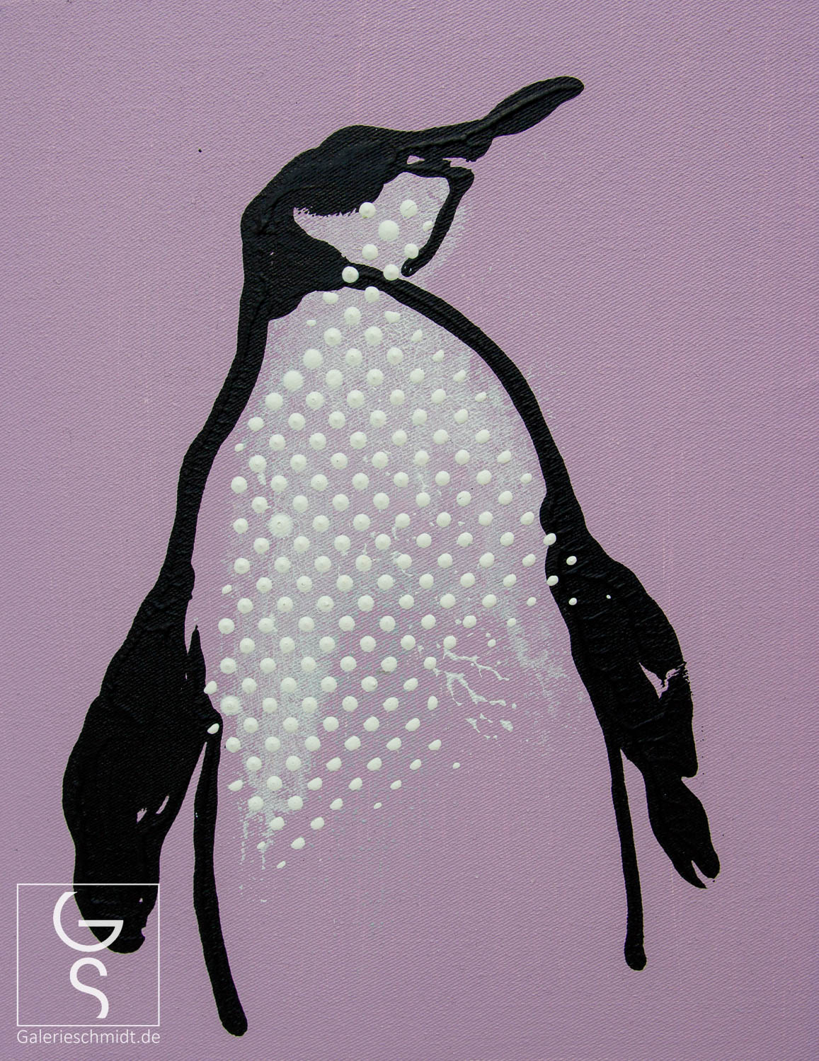 Punktierter Pinguin von Jürgen Katzenberger Punktierter Pinguin von Jürgen Katzenberge, moderne Kunst online kaufen