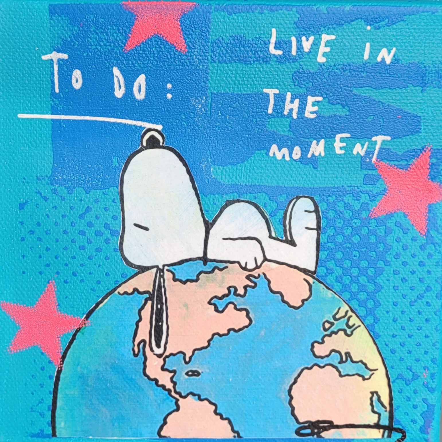 Little Icon von Anna Flores:  Snoopy (Die Peanuts) - Life in the moment