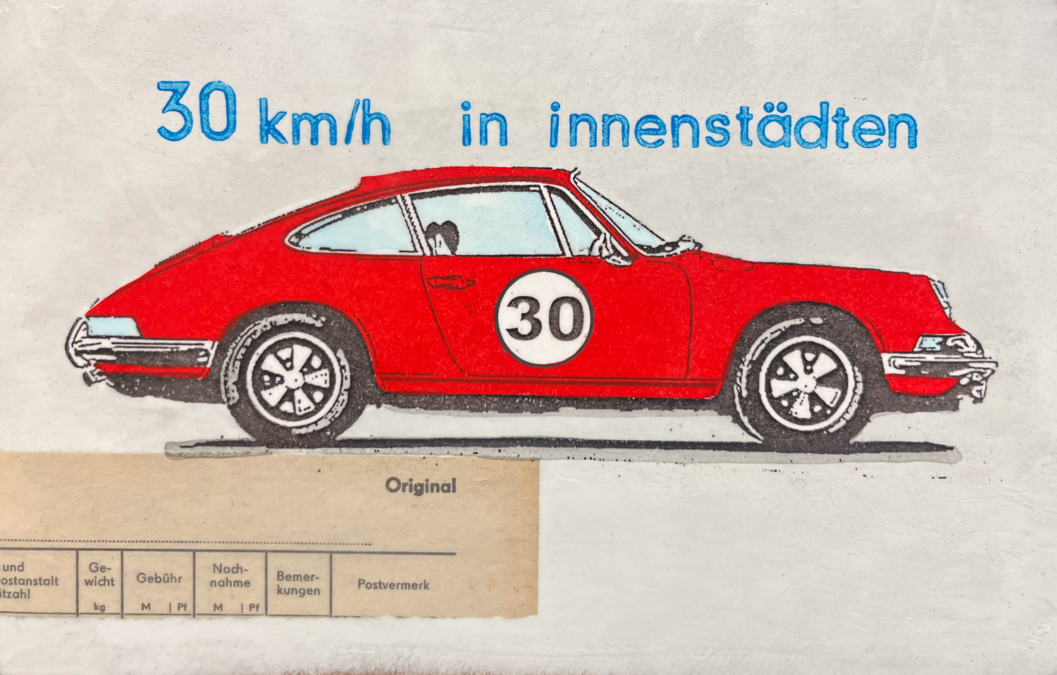 Tempolimit von Petersen, roter Porsche mit Tempolitim