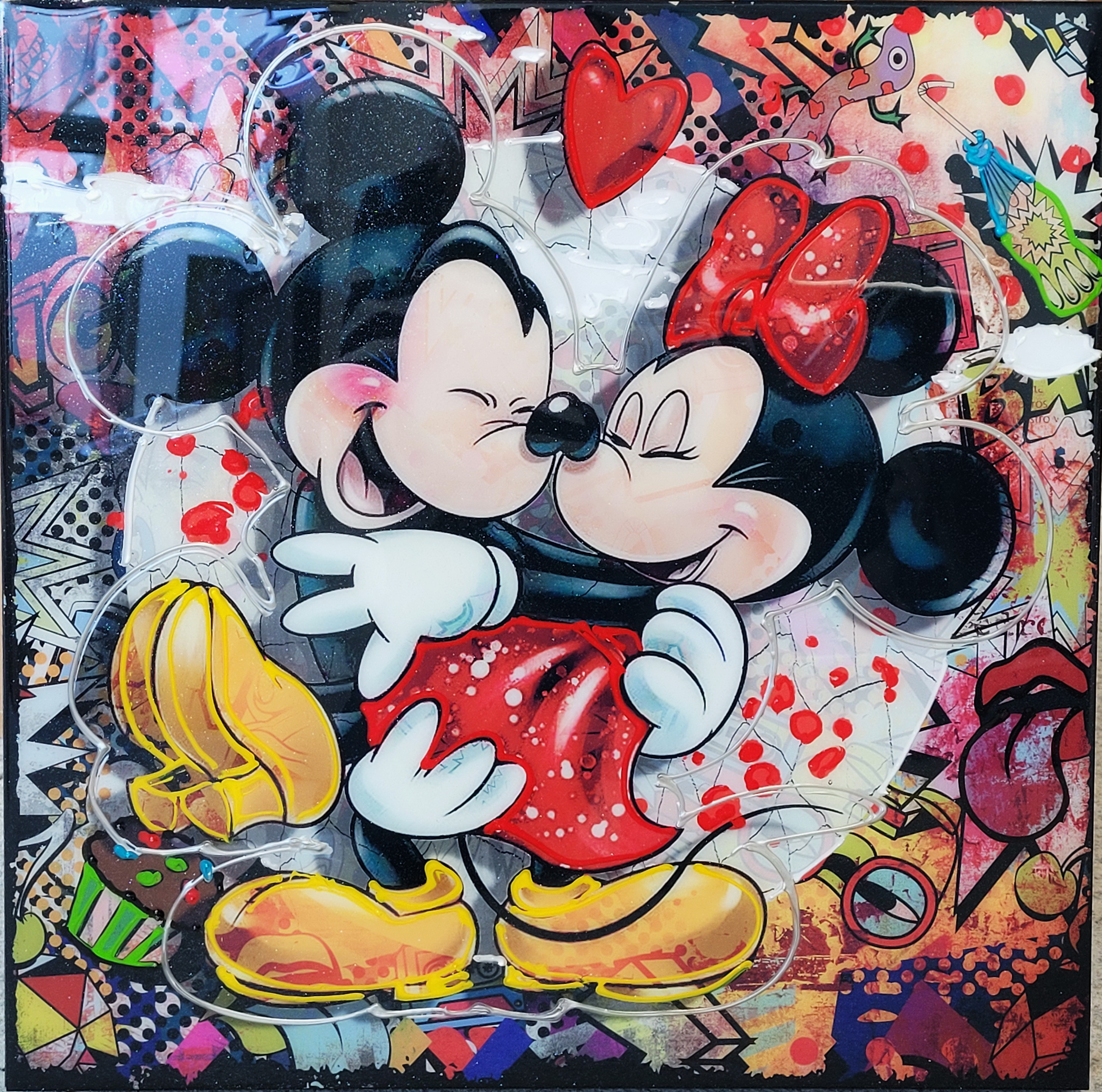  Enjoy and Love mit Mickey und Minnie Mouse von Micha Baker