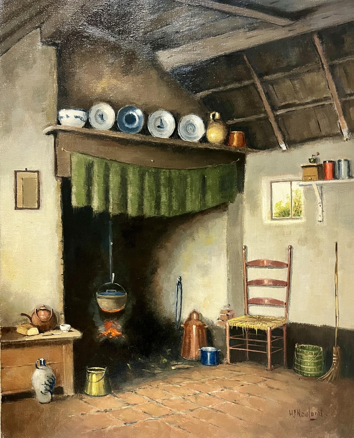 "Wohnstube" Öl auf Leinwand "Wohnstube" Öl auf Leinwand