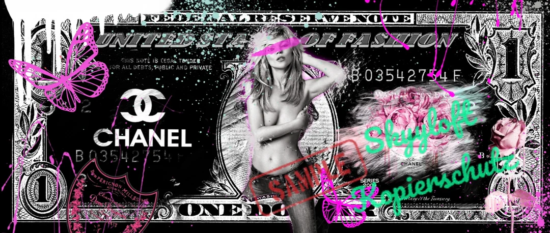SKYYLOFT: Kate Moss Chrom Dollar mit Rahmen