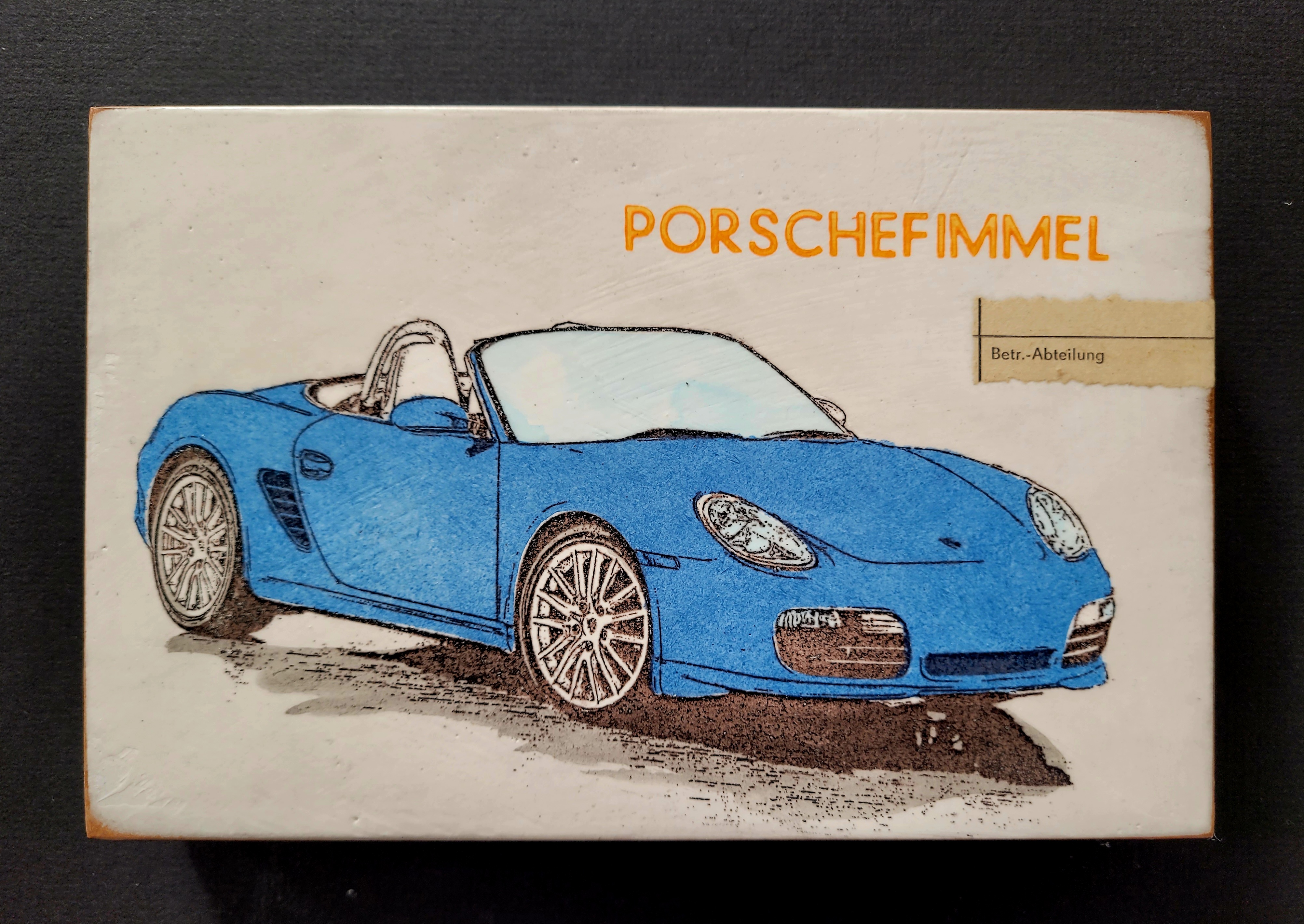 "Porschefimmel" blau von Jan M. Petersen