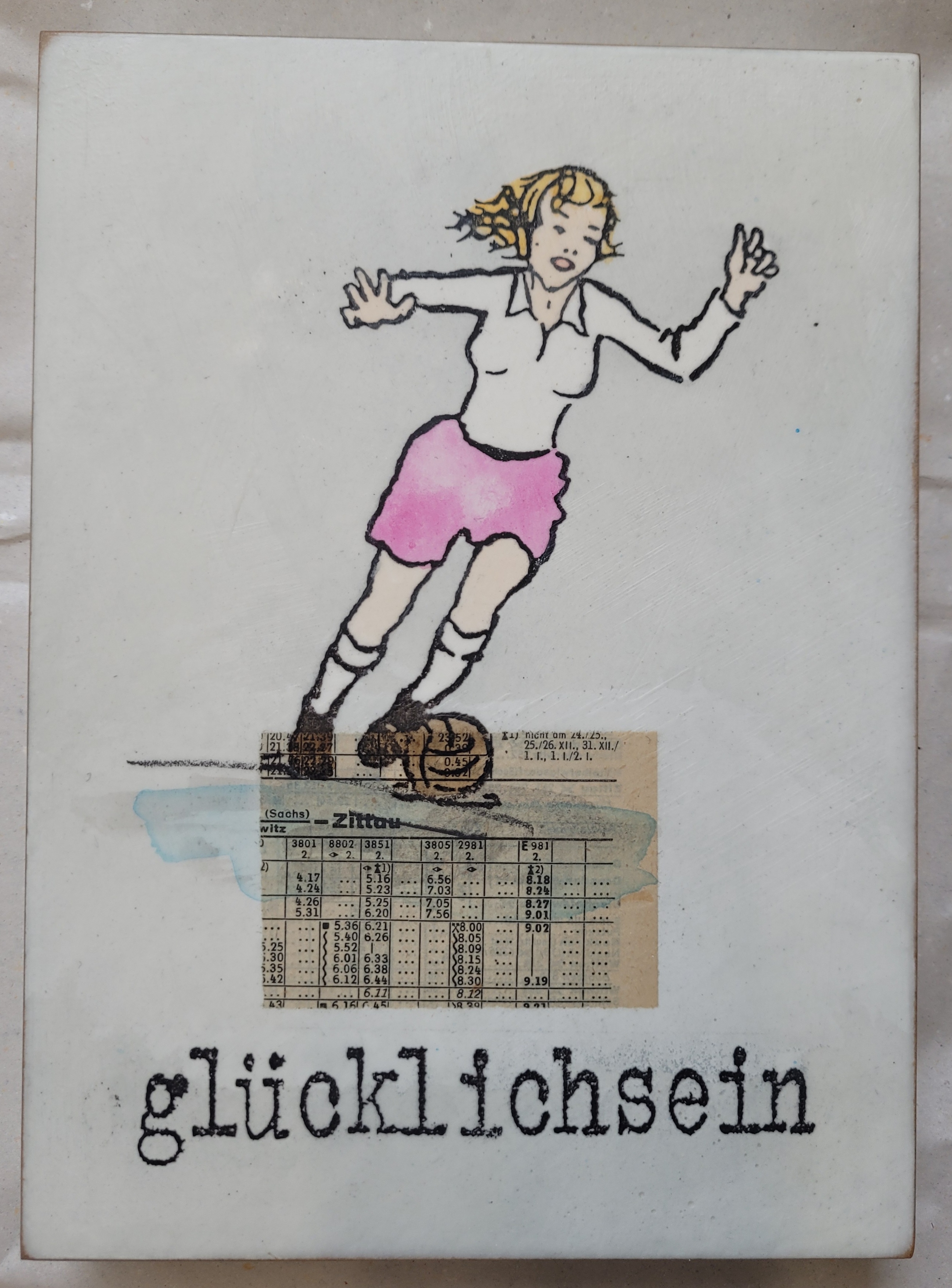 Glücklichsein Fußballerin von Jan M. Petersen