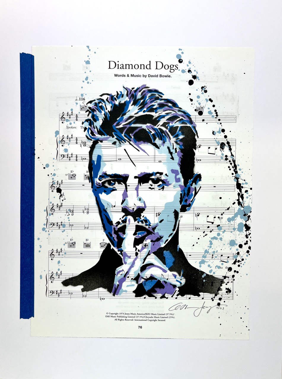 "David Bowie - Diamond Dogs Pop Art" von Christian Herzog