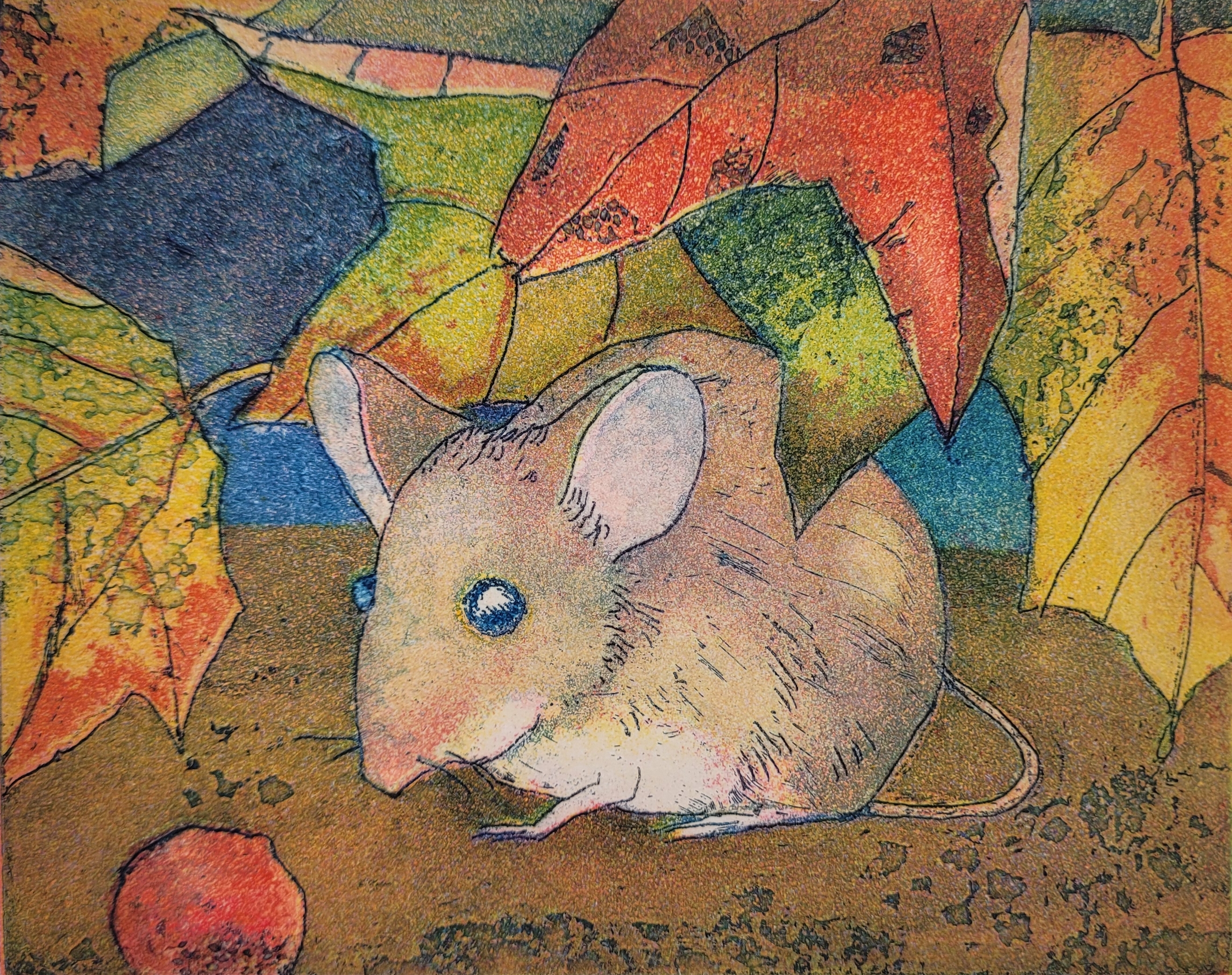 Mäuslein Radierung von Jutta Votteler Mäuslein Radierung von Jutta Votteler