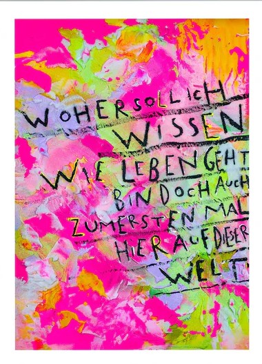 Der erste Versuch Kunstdruck von Natalie Irber