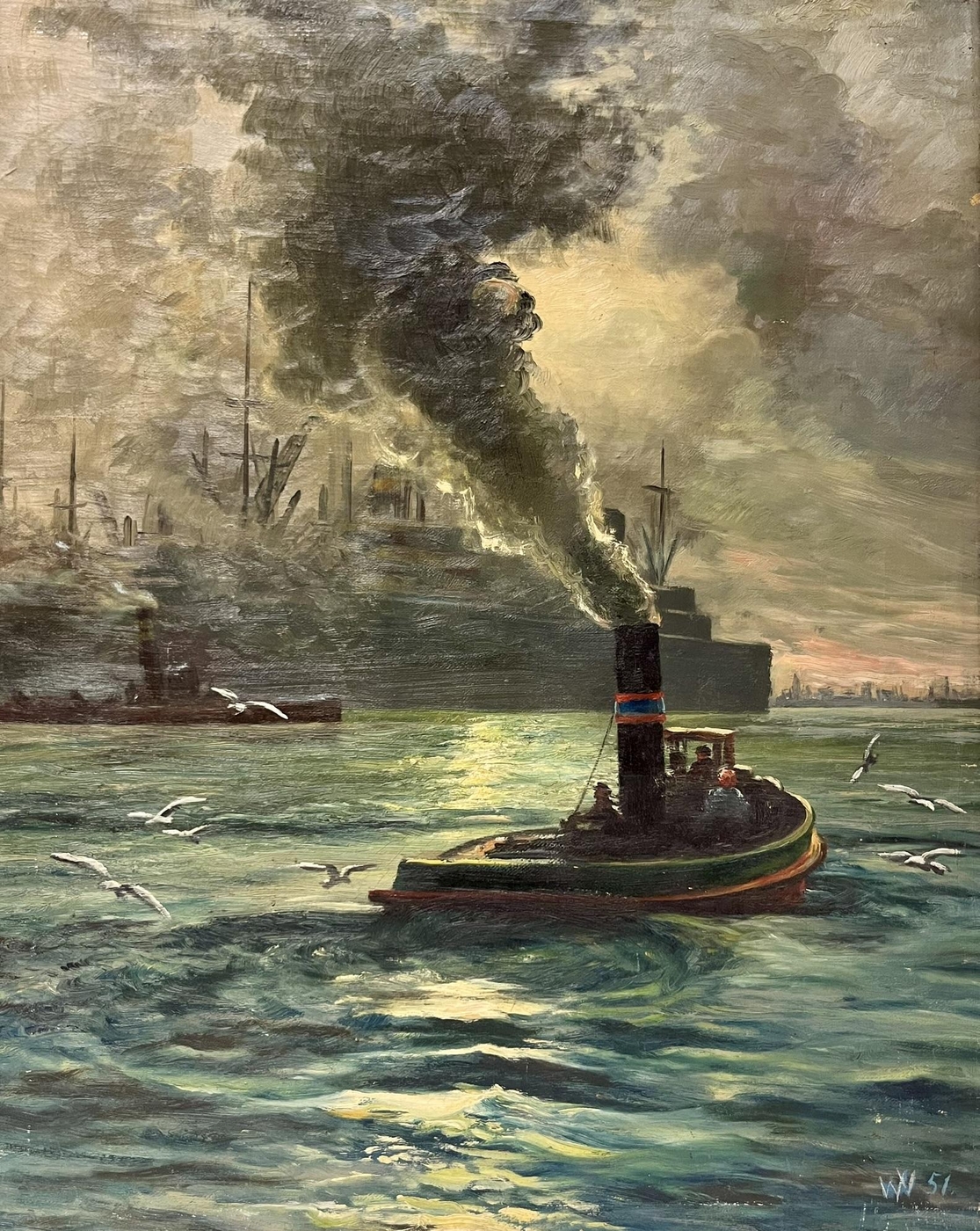 Dampfer im Hafen Dampfer im Hafen