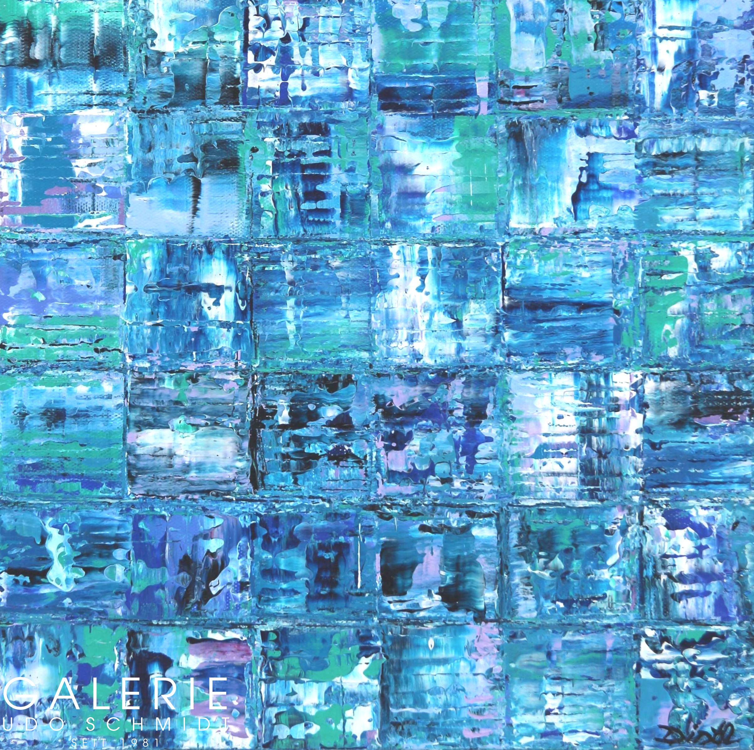 Blue lights over the city
