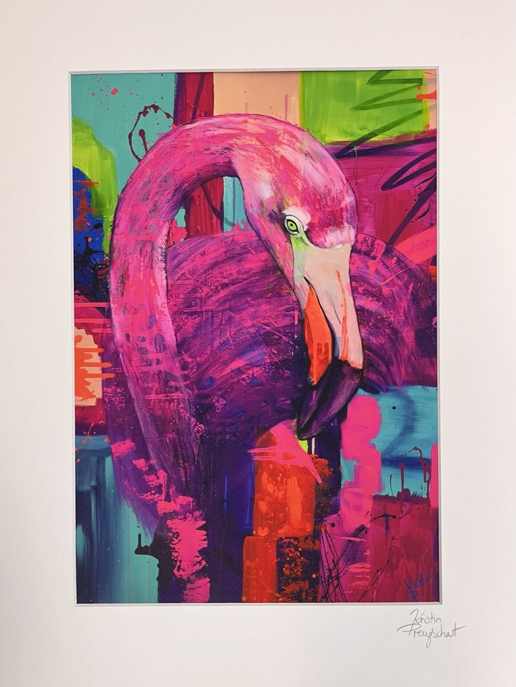 "Neon Flamingo" von Kristin Preugschat