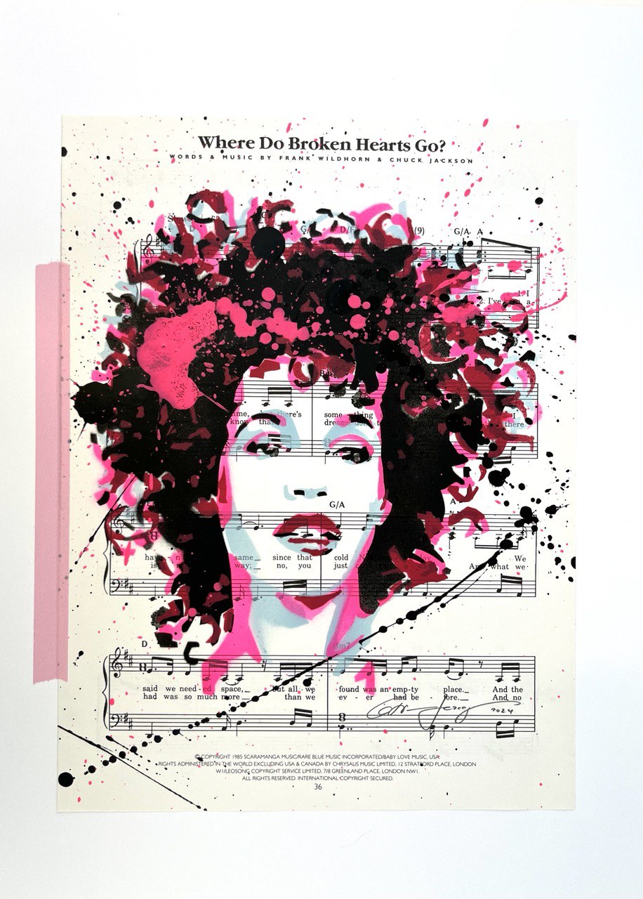 "Whitney Houston - Where do broken hearts go Pop Art" von Christian Herzog