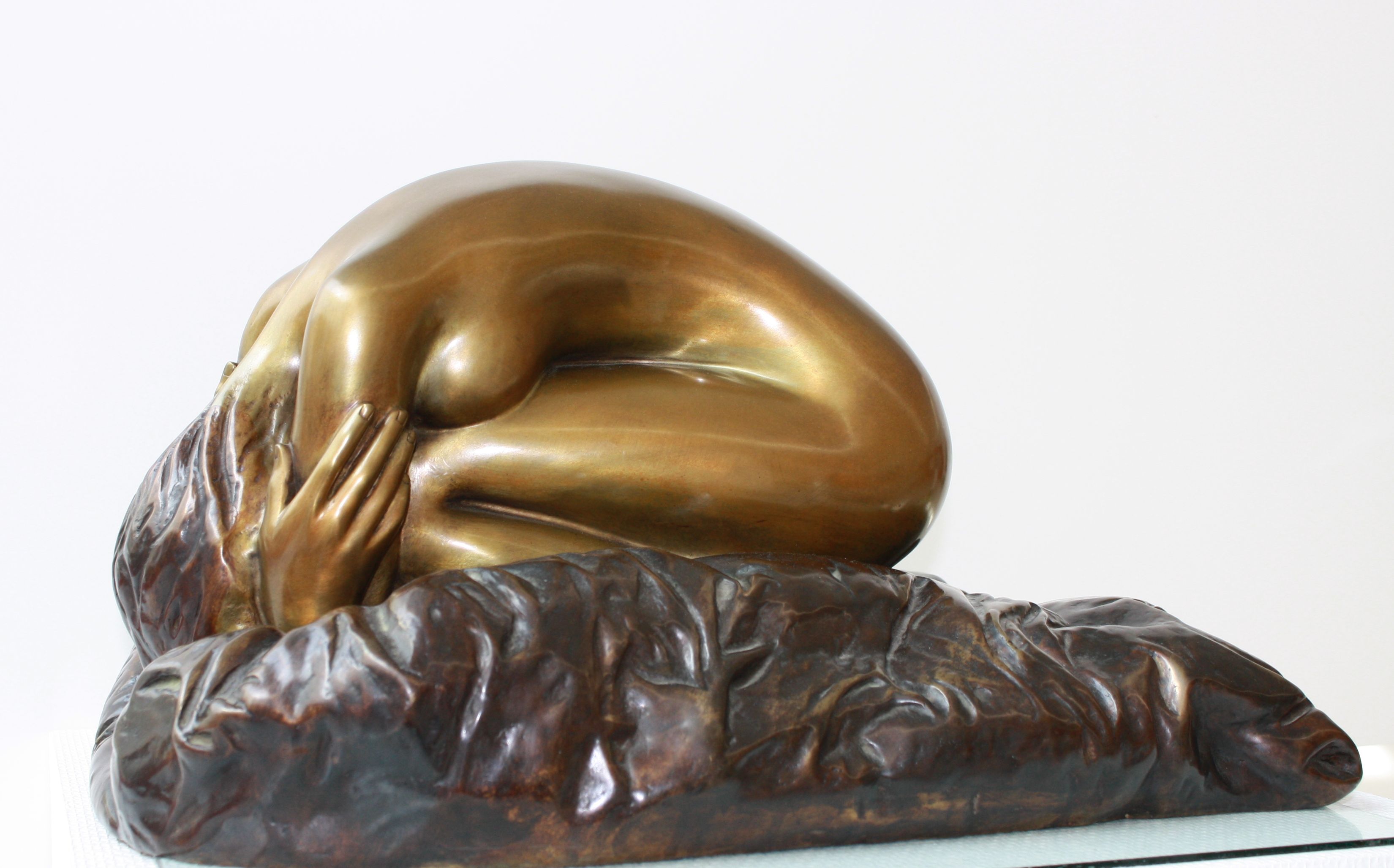 Bronzeskulptur, weiblicher Akt, hochwertiges Kunstwerk von Bruno Bruni