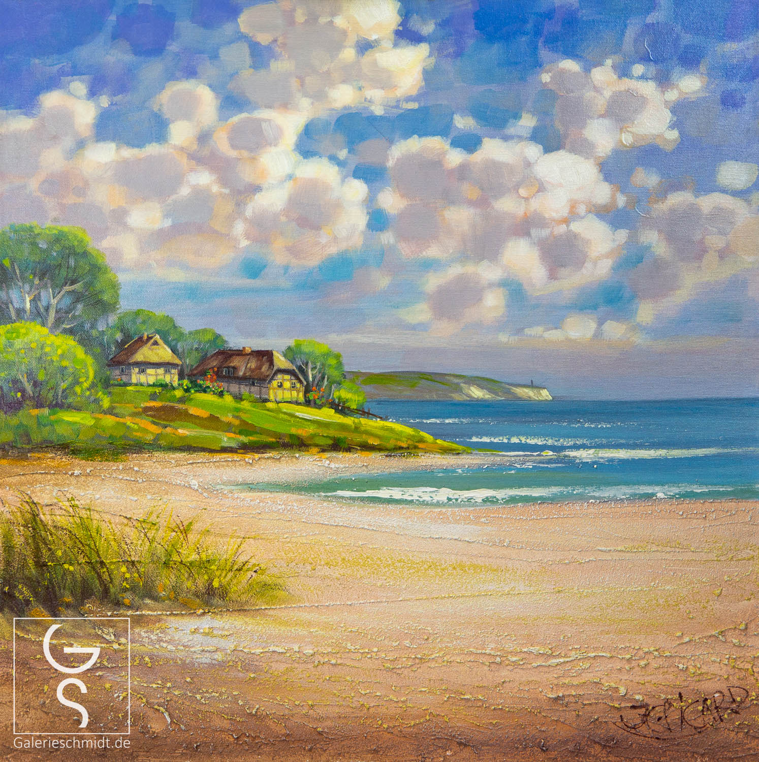 Nordsee Strand von Jean-Claude Picard, maritimes Gemälde