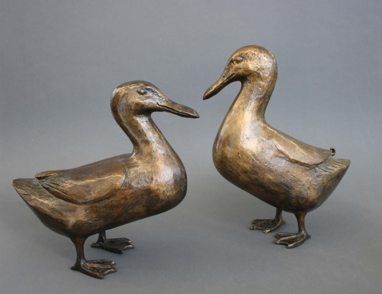 Kurt Arentz Entenpaar (Ente und Erpel) | Limitierte Bronzeskulptur ...